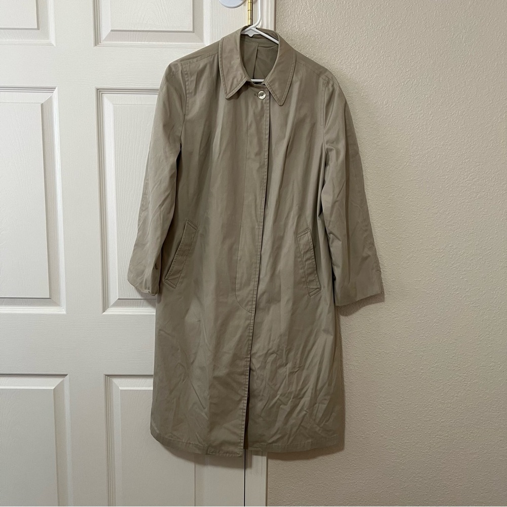 London Fog Maincoats Vintage Beige Trench Coat Women’s 14 Reg